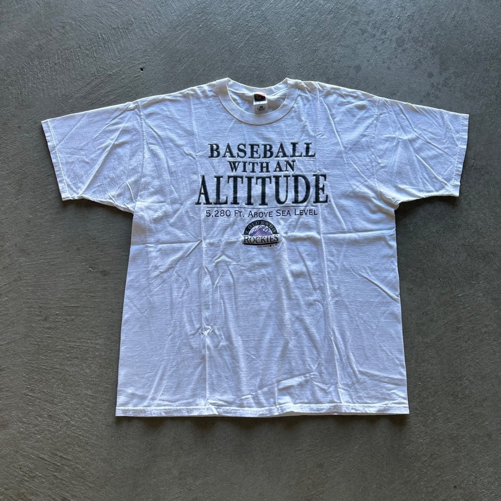 Vintage 90s Colorado Rockies Shirt Size XXL White 1997 Altitude MLB Baseball